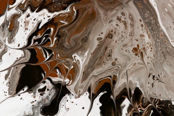 Stunning abstract art with swirling earthy brown tones and dynamic fluid patterns.